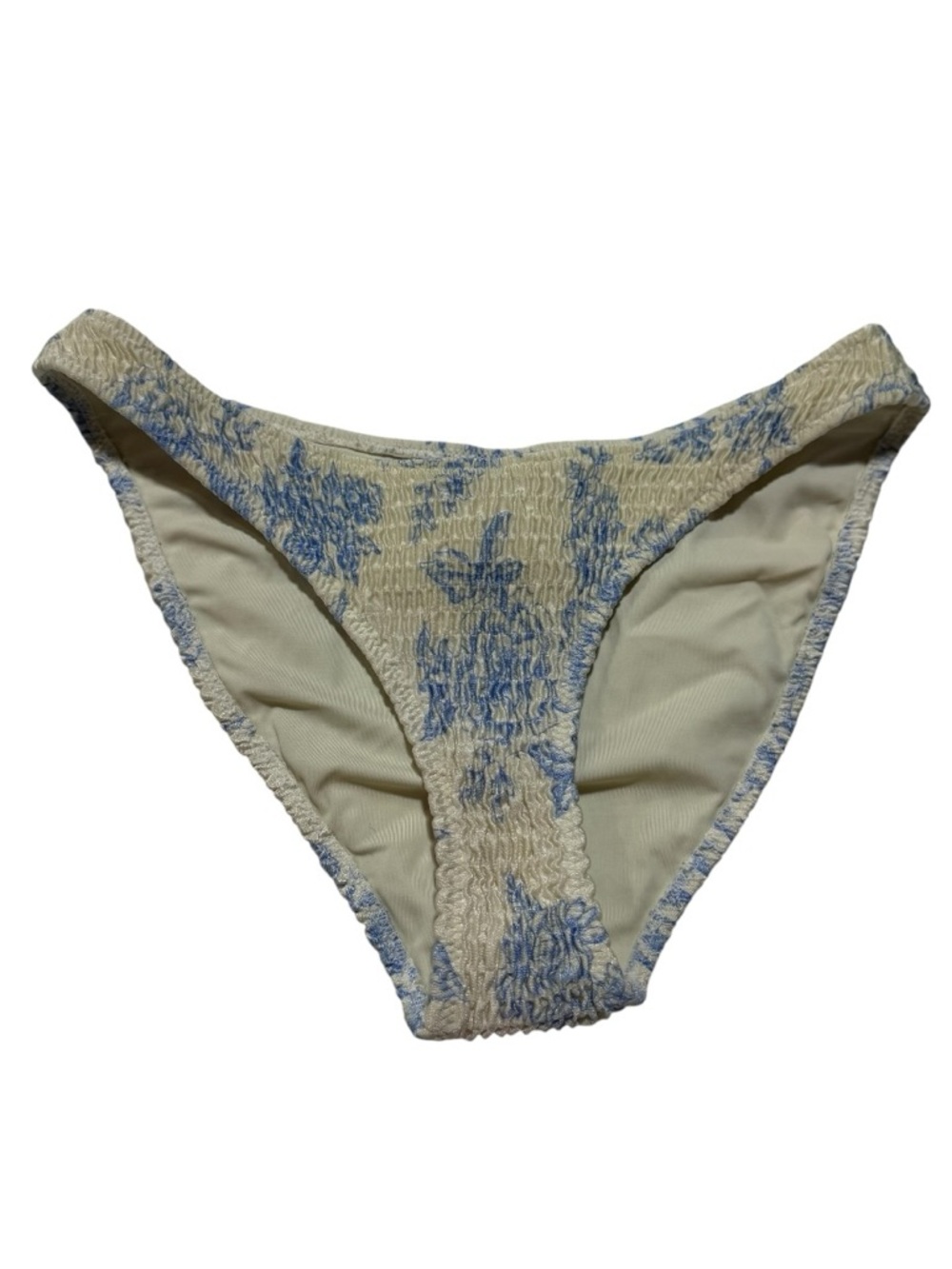 Triangl Blue & White Floral High Cut Full Coverage Bikini Bottoms